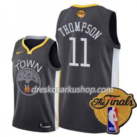 Muški NBA Dres Golden State Warriors Klay Thompson 11 Black Town 2018 NBA Finals Patch Nike Swingman